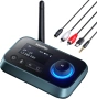 Bluetooth Transmitter Receiver 5.0 - TV, PC, кола, 2 слушалки, снимка 1