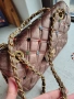 Нова чанта с кристали, в кафяво, плюс подарък гривна, снимка 10