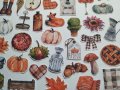 Дизайнерски стикери за скрапбук Autumn in home 39 бр - V013, снимка 4