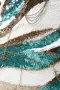  Elisabetta Franchi One-Shoulder Sequin къса парти официална коктейлна рокля пайети аквамарин , снимка 2