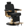Бръснарски стол Gabbiano Marcus - златисто черен, снимка 1 - Бръснарски столове - 44617777
