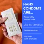 Презервативи HANX, Ултратънки, естествен латекс със силиконов лубрикант, Стандартни (опаковка от 30), снимка 5
