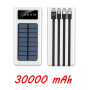 Външна батерия със соларен панел Power bank UKC 8412 30000 Mah кабел за зареждане 4в1 , снимка 3