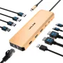 Докинг станция за лаптоп, WAVLINK 10G USB C хъб с двоен HDMI, 100W PD вход, 10Gbps USB-A/C 3.2, снимка 1