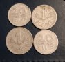 Социалистическа Унгария 2 монети по 1 форинт и 2 по 20 филера
