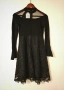 Нова черна рокля с дълъг ръкав S-M размер, снимка 2