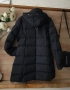 Черно зимно яке с качулка гъши пух VANNICCI , снимка 3