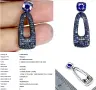 925 Сребърно колие със сапфири, снимка 4
