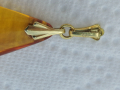Кехлибарена висулка със златен държач , снимка 3