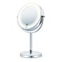 Козметично огледало, Beurer BS 55 Illuminated mirror, touch sensor, 18 LED light, 7 x zoom, 2 swiver, снимка 1 - Огледала - 44400320