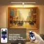 Сребриста LED лампа за картини 61 см с дистанционно, 3000 K, британски щепсел, снимка 5