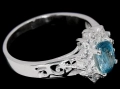 СРЕБЪРЕН ПРЪСТЕН СЪС СИН ЦИРКОН (КАМБОДЖА), снимка 2