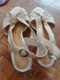 Подарявам!Сандалки в кремаво бял цвят и мини ток , снимка 3