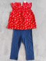 Бебешки летен комплект за момиче клинче и туника размер 86 см, снимка 1 - Комплекти за бебе - 40953398