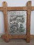 Стара немска релефна и гравирана оловно цинкова картина, снимка 1 - Картини - 33778820