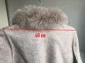 Дълго палто от вълна от алпака и естествен косъм от лисица, снимка 3