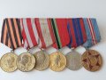 СССР колкодка от шест военни медала/орден знак медал значка/, снимка 2