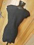 Черна вълнена туника/рокля с къс ръкав и коланче С/М, снимка 3
