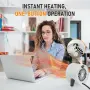 Компактен електрически отоплител Bwaliffury 1000W с PTC керамика, снимка 3