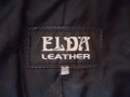 черно дамско кожено яке с яка и пухчета на ръкавите Elda Leather, снимка 6