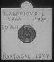 Монета Португалия - 50 Реис 1877 г. Крал Луиш I, снимка 1