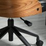 Офис стол кожен дървена облегалка Vinsetto внос от Германия със забележки, снимка 4
