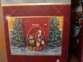 Коледни диамантени гоблени.Коте с куче.Хижа в снега., снимка 2