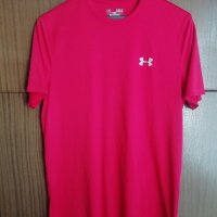 Under Armour HeatGear Оригинална червена мъжка тениска фланелка размер М , снимка 1 - Тениски - 41787326