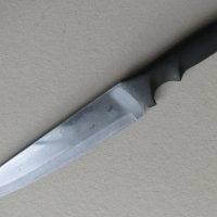 Кухненски нож японски 34/4 см неръждаем, широк, остър връх, запазен, снимка 1 - Прибори за хранене, готвене и сервиране - 42451014