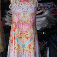 УНИКАЛНО КРАСИВА рокля в слънчеви цветове с дантела в горната част на гърба, снимка 1 - Рокли - 41096436