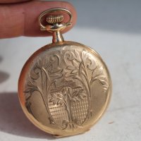 Златен 14К Джобен часовник ELGIN , снимка 3 - Мъжки - 34088263