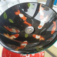 Стъклена мивка с уникален дизайн с рибки, снимка 4 - Мивки - 39482734