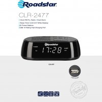 Радио будилник Roadstar CLR-2477 с LED дисплей, снимка 2 - Други - 40133331