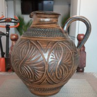 Продавам голяма, красива и стилна  ваза--керамика(глина).Ръчна изработка., снимка 8 - Други ценни предмети - 39245363
