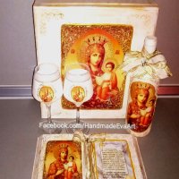 Подарък за Кръстници- Състарена Книга с икона/ снимка и поздрав по желание , снимка 8 - Подаръци за кръщене - 39962326