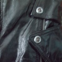 Унисекс рокерия кожено байкър мото яке с лачено покритие естествена кожа Tough Jeansmith, снимка 3 - Якета - 35728269