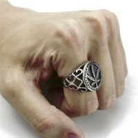 Мъжки пръстен, неръждаема стомана размер 63, снимка 4 - Пръстени - 34089608