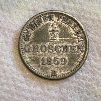 Германия,1/2 грош Олденбург,1869 B, снимка 2 - Нумизматика и бонистика - 31938569