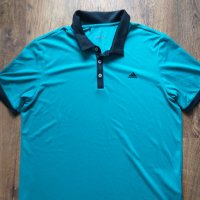 adidas 3-Stripes Heathered Polo Shirt - страхотна мъжка тениска ХЛ, снимка 5 - Тениски - 40883978