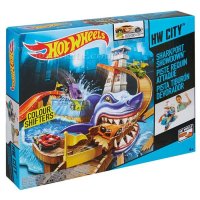 Страхотен коледен подарък Комплект за игра Hot Wheels - Писта акула и количка с промяна на цвета, снимка 5 - Коли, камиони, мотори, писти - 41059610