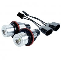 LED крушки за фабрични ангелски очи 10W за BMW E60/E61 (03-07) - бели, снимка 2 - Аксесоари и консумативи - 39948033