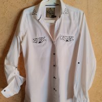 Бяла риза с капси , снимка 2 - Ризи - 41392243