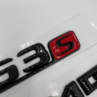 Черна емблема надпис C63s AMG за Mercedes Мерцедес, снимка 2 - Аксесоари и консумативи - 39768663