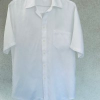 Лукс бяла ленена риза 120% LINO Италия, снимка 4 - Ризи - 41142342
