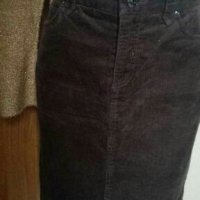 Комплект от джинсова пола и бежова интересна блуза/жилетка🍀❤M, МL❤🍀арт.4062, снимка 3 - Комплекти - 35892919