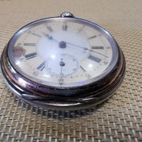 сребърен джобен часовник, снимка 2 - Антикварни и старинни предмети - 41711467