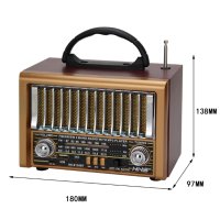 Класическо дървено радио NNS NS-8070BT Акумулаторно радио с Usb SD Tf Mp3 Player, снимка 4 - Аудиосистеми - 41068135