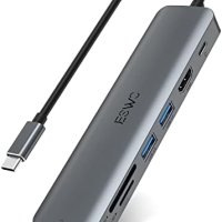 Нов USB C адаптер с 4K HDMI дисплей, 2 порта за данни USB-A 3.0 5Gbps, снимка 1 - Друга електроника - 41525777