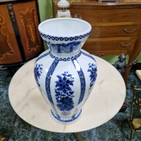 Превъзходна антикварна колекционерска холандска порцеланова ваза Delft , снимка 4 - Вази - 44632782