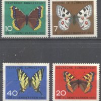 Чисти марки Фауна Пеперуди 1962 от Германия, снимка 1 - Филателия - 41315862